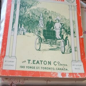 Vintage Catalog with Red Accents